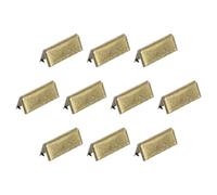 QUARKZMAN 32Pcs Embouts à Pincer, 21mm Fermoirs d'Extrémité Cordon Ruban Fermoirs d'Extrémité en Cuir Attache Corde pour Étiquette Ceinture Coton Webbing Diy Making, Bronze