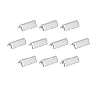 QUARKZMAN 32Pcs Embouts à Pincer, 21mm Fermoirs d'Extrémité Cordon Ruban Fermoirs d'Extrémité en Cuir Attache Corde pour Étiquette Ceinture Coton Webbing Diy Making, Argent