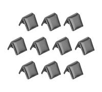 QUARKZMAN 32Pcs Embouts à Pincer, 6mm Fermoirs d'Extrémité Cordon Ruban Fermoirs d'Extrémité en Cuir Attache Corde pour Étiquette Ceinture Coton Webbing Diy Making, Noir Métallique