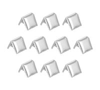 QUARKZMAN 32Pcs Embouts à Pincer, 6mm Fermoirs d'Extrémité Cordon Ruban Fermoirs d'Extrémité en Cuir Attache Corde pour Étiquette Ceinture Coton Webbing Diy Making, Argent