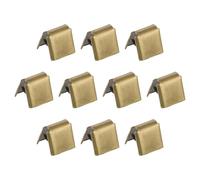 QUARKZMAN 32Pcs Embouts à Pincer, 8mm Fermoirs d'Extrémité Cordon Ruban Fermoirs d'Extrémité en Cuir Attache Corde pour Étiquette Ceinture Coton Webbing Diy Making, Bronze