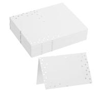QUARKZMAN 32Pcs Panneaux de Table Réservés, Cartes de Place avec des Points Argentés pour Table au Restaurant, Réception de Mariage, Réunion d'Affaires, Fête de Noël, Réservation de Places