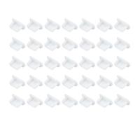 QUARKZMAN 35Pcs Bouchons de Port Micro USB en Silicone pour Protéger Contre La Poussière Les Ports USB des Téléphones Portables, Extrémité Femelle Micro USB, Blanc