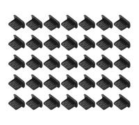 QUARKZMAN 35Pcs Bouchons de Port Mini USB pour téléphone, couvercles de Protection Anti-poussière en Silicone pour Ordinateur Portable Mp3 Mini USB extrémité Femelle, Noir