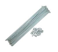 QUARKZMAN 36 pcs 14G J Courbure 244 mm Vélo Vélo Rayons avec Mamelons Argent Ton