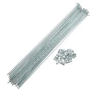 QUARKZMAN 36 pcs 14G J Courbure 294 mm Vélo Vélo Rayons avec Mamelons Argent Ton