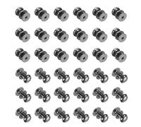 QUARKZMAN 36 Pcs Mini Boutons Ronds, 6mm Petites Poignées De Tiroir, Poignées De Meuble Pour Commode Placard Boîte À Bijoux Étuis Cadeaux, Noir