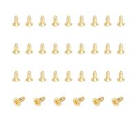 QUARKZMAN 36 Pcs Vis Laiton, M3.5 x 8mm Tête Plate Phillips Auto-Taraudeuse Solide Pour Réparation Meubles Cadres Photo Cloisons Séche Appareils Ménagers