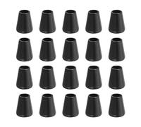 QUARKZMAN 36pcs Alliage Cloche Fin Bouchons, 14mm x 12mm Cordon Extrémités Verrouillage Bascule Bouchonuchon Fin Bouchon Corde Attaches pour Vêtements Sac Dos Cordon, Noir