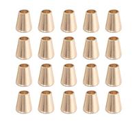 QUARKZMAN 36pcs Alliage Cloche Fin Bouchons Attaches 14x12mm Or | Cordon Extrémités Verrouillage Bascule Bouchonuchon Fin Bouchon Corde pour Vêtement Sac Dos Cordon