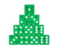 QUARKZMAN 36Pcs Dés en Acrylique, 19mm/0.75" Dés D6 Translucides, 6 Faces Carrées À Bords Arrondis pour Jeux De Société Fête d'anniversaire Fournitures De Fête À Thème, Vert