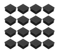 QUARKZMAN 36Pcs Embouts en Plastique Carrés, 1,18" x 1,18", Embouts Noirs en Plastique pour Tubes de 24-28mm de Diamètre Intérieur, pour Pieds de Meubles, Chaises, Etc,