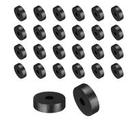 QUARKZMAN 36pcs Entretoises en Caoutchouc Rondes Anti-Vibration,Rondelle Plate Grommets Amortisseur pour Connexions Électriques Réparation Automobiles Voiture, 14x4x4mm (OD x ID x Hauteur)
