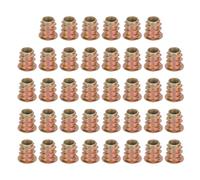 QUARKZMAN 38 Pcs Filetés Inserts Pour Bois, Alliage De Zinc M5 Filet Inserts Écrous Hexagonal Socket Drive Vis 10mm Longueur Pour Furniture, Cabinet, Tables And Chairs