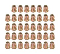 QUARKZMAN 38 Pcs Insert Filetés Pour Bois, Insert Fileté Zinc Alliage M8 Écrou Hexagonal À Entraînement Par Clé 15mm Longueur Pour Meubles, Armoires, Tables Et Chaises