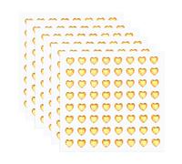 QUARKZMAN 384 Pcs Cœurs Strass 6mm Autocollants de Gemmes Adhésives pour la Fabrication de Bijoux, Maquillage de la Saint-Valentin, Loisirs Créatifs, Or