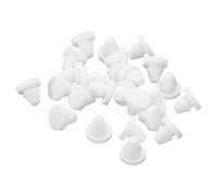 QUARKZMAN 38Pcs Bouchon de Trou en Silicone, Bouchons à Verrouillage Rond en Caoutchouc pour Trou de 6-7mm Bouchons de Trou Étanches pour Tube Métallique, Embouts de Meubles, Blanc