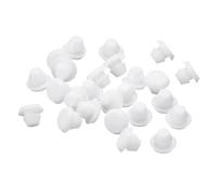 QUARKZMAN 38Pcs Bouchon de Trou en Silicone, Bouchons à Verrouillage Rond en Caoutchouc pour Trou de 5-5.5mm Bouchons de Trou Étanches pour Tube Métallique, Embouts de Meubles, Blanc