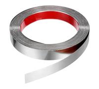 QUARKZMAN 39,4 ft x 0,98" Mur Garniture Décollage et Coller Moulure Garniture Cadre, Autocollant Adhésif Inox Acier Miroir Finition Métal Bande Garniture pour Mur Sol Armoire Bord, Argent