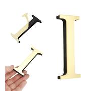 QUARKZMAN 3D Alphabet Mirror Wall Stickers, 4" Acrylic Alphabet Wall Decal Self-Adhesive House Letter Number Home Decor Art Letter Sign Pour Living Room, Bedroom Decor(Letter I)