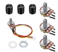 QUARKZMAN 3Ensembles WH148 B5K Ohm Kit Potentiomètre, Résistances Variables 3Broches Potentiomètre Rotatif Linéaire Simple Avec Câble Connecteur 20cm,