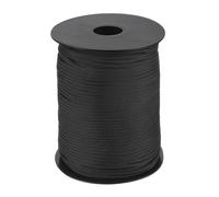 QUARKZMAN 3mm Corde Tressée en Polypropylène, 100M Corde en Nylon Creuse pour Corde à Linge, Camping, Randonnée, Extérieur, Noir