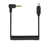 QUARKZMAN 3mm vers Mâle Câble Flash PC Sync, Fiche vers Mâle Cordon Sync Flash avec Cordon Enroulé Et Verrouillage Vis 2.5mm(3P) vers N3(8P), pour Camera/Photography Connector/Studio, Noir