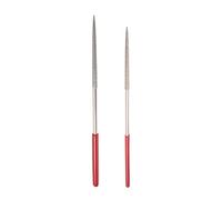 QUARKZMAN 3mm x 140mm et 5mm x 180mm Ronde Diamantée Aiguille Lime Grain 150 pour Métal Verre Pierre