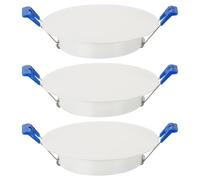 QUARKZMAN 3Pcs 120mm/4.7" Round Ceiling Cover Plate, Downlight Hole Speaker Wall Hole Spring-Lock Decorative Steel Trim Cap Access Panel Pour 3.5-4.1" Ceiling Or Drywall Openings, Matte