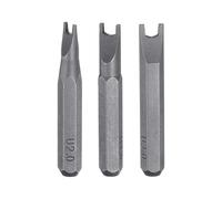 QUARKZMAN 3pcs 2.0-3.0 Embout de Tournevis de Type U Ensemble 5/32" Tige Hexagonale 28mm Longueur Acier S2 Magnétique Tête en U pour Tournevis Manuels Électriques Réparation de Précision