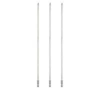 QUARKZMAN 3pcs #2 Embouts Tournevis Phillips PH2 Tige Hexagonale 1/4" Longueur 11.8" (300mm) Tige 5mm Embouts Foret A Tete Croisee Magnetique Acier S2 Embout Tournevis, Gris