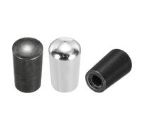 QUARKZMAN 3Pcs 3 Way Guitar Toggle Switch Tip, M4 Brass Threaded Toggle Pickup Switch Knob Tip pour LP Electric Guitar Replacement Parts, Black/Silver/Dark Silver