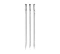 QUARKZMAN 3Pcs Aiguilles D'Ameublement à Gros Chas et Extra Longues de 10 Cm pour la Couture à la Main, Faciles à Enfiler, en Acier Inoxydable pour Le Cuir D'Ameublement
