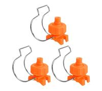 QUARKZMAN 3Pcs Buse De À 65 Degrés Avec Clip, Buse D'Irrigation Réglable À Cône Plat Adaptée Pour Tuyau De 63mm/2.5" Pour Lavage De Voiture, 0.25 Mètres Cubes Par Heure