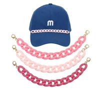 QUARKZMAN 3Pcs Chaînes Pour Casquette De Camionneur, Accessoires De Casquette En Chaîne Acrylique Décoration De Visière Pour Femmes Hommes Casquettes DIY Casquette Baseball À Maille