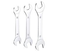 QUARKZMAN 3Pcs ourche Double Extrémité Ouverte Clés Fines 14x15 / 16x17 / 18x19mm Métrique Clé Plate et Petite, Polie Miroir, pour Réparation Automobile et Assemblage de Meubles