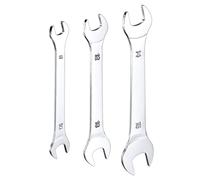 QUARKZMAN 3Pcs Clé à Fourche Double Extrémité Ouverte Clés Fines 8x10 / 12x13 / 14x15mm Métrique Clé Plate et Petite, Polie Miroir, pour Réparation Automobile et Assemblage de Meubles