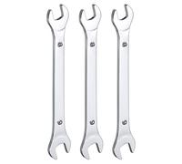 QUARKZMAN 3Pcs Clé à Fourche Double Extrémité Ouverte Clés Fines 8x9mm Métrique Clé Plate Ultra Fine et Petite, Polie Miroir, pour Réparation Automobile et Assemblage de Meubles