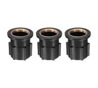 QUARKZMAN 3Pcs Écrou De Robinet Base Fixe, DI 1.18" x H 1.85" Écrou De Fixation En Plastique Pour Robinet, Ensemble De Robinet Fixe Pour Cuisine Et Salle De Bain, Noir