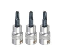QUARKZMAN 3Pcs Embout Phillips Douille 3/8" PH3 Acier S2 Tête Cruciforme Embout De Tournevis Douille Adaptateur Acier CR-V Pour Réparation Écrous Hexagonaux Boulons Axe Auto Maison