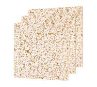 QUARKZMAN 3Pcs Feuilles Acryliques Pailletées Or Épaisseur 1/8" 8"x8"