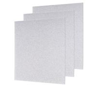 QUARKZMAN 3Pcs Feuilles d'Acrylique Pailletées Argentées 1/8" Épaisseur 8" x 8" Feuilles Plastiques PMMA Fluorescentes Brillantes Extrudées Translucides pour l'Art du Bricolage Découpe