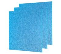 QUARKZMAN 3Pcs Feuilles d'Acrylique Pailletées Bleues 1/8" Épaisseur 8" x 8" Feuilles Plastiques PMMA Fluorescentes Brillantes Extrudées Translucides pour l'Art du Bricolage Découpe