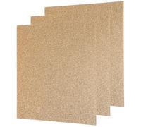 QUARKZMAN 3Pcs Feuilles d'Acrylique Pailletées Marron 1/8" d'Épaisseur 12" x 12" Feuilles Plastiques PMMA Fluorescentes Brillantes Extrudées Translucides pour l'Art Artisanal, la Découpe