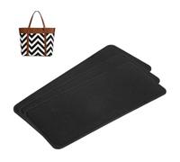 QUARKZMAN 3pcs Forme De Base en Feutre, 10.83x4.33 Insert pour Fond De Sac Coussinet Formateur Base Fibre Chimique Doublure pour Sac À Main Tote Bag Sac À Dos, Noir