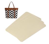 QUARKZMAN 3pcs Forme De Base en Feutre, 11.42x7.09 Insert De Fond De Sac Coussinet De Forme Doublure De Sac en Feutre Synthétique pour Handbag Tote Bag Backpack, Beige