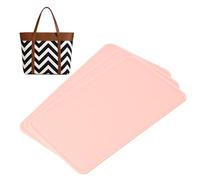 QUARKZMAN 3pcs Forme De Base en Feutre, 8.66x5.12 Insert De Fond De Sac Coussinet De Forme en Fibre Chimique Doublure De Sac pour Handbag Tote Bag Backpack, Rose