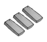 QUARKZMAN 3Pcs Grille De Plancher Filtre, 4x8 Inch Couverture De Registre De Plancher Piège Grille De Plancher Filet De Couverture Pour Filtre D'Air Les Débris À L'Extérieur, Noir