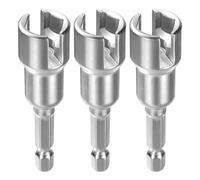 QUARKZMAN 3Pcs H12 rous à Ailettes 12mm Métrique Douille 6-Points Tige Hexagonale 1/4" Mèche Perceuse hoc pour Écrous à Ailettes Boulons Vis à Oeil