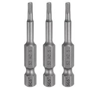 QUARKZMAN 3Pcs H2.5 Embout de Tournevis Hexagonal 2.5mm Métrique Pointe Plate 1/4" Tige Hexagonale 50mm (2") Longue Magnétique Embouts de Tournevis Industriels à Douille Hexagonale